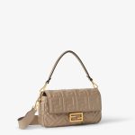 FENDI Baguette® Dove gray leather bag - Image 4